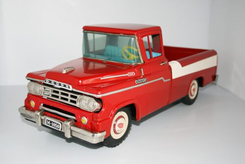 Mitsuhashi Japan 50’s Dodge 100 Pick Up 1959 Pull Toy 19 inches (48 cm) original tin toy car - Image 2