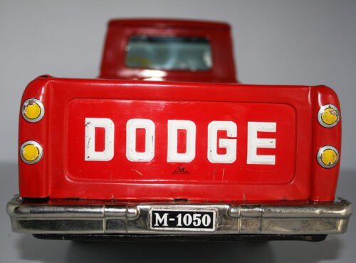 Mitsuhashi Japan 50’s Dodge 100 Pick Up 1959 Pull Toy 19 inches (48 cm) original tin toy car - Image 8