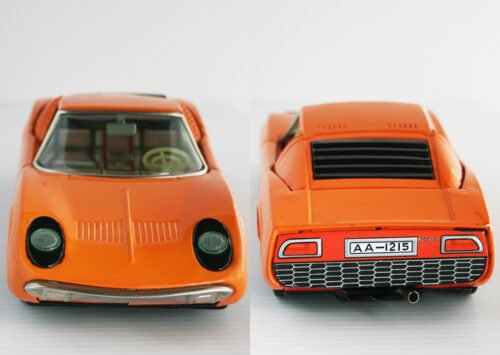 Asakusa Japan 60’s Lamborghini Miura P-400 Battery Operated 10 inches (25 cm) original tin toy car - Image 5