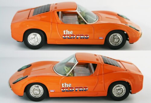 Asakusa Japan 60’s Lamborghini Miura P-400 Battery Operated 10 inches (25 cm) original tin toy car - Image 6