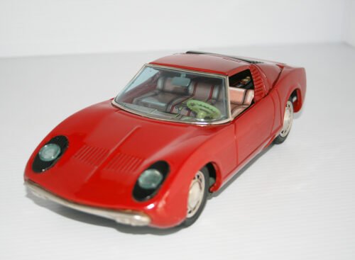 Asakusa Japan 60’s Lamborghini Miura P-400 Friction 10 inches (25.5 cm) original tin toy car - Image 2