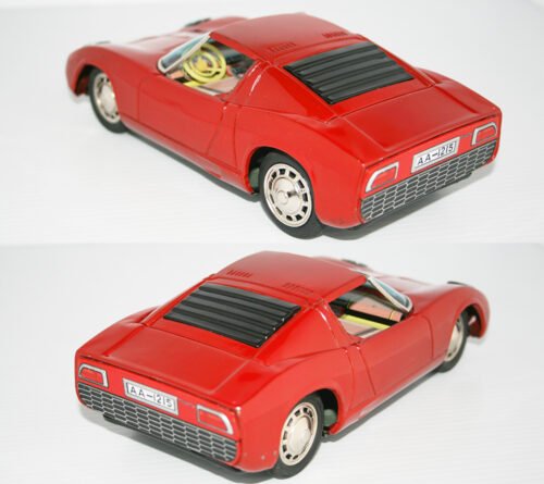 Asakusa Japan 60’s Lamborghini Miura P-400 Friction 10 inches (25.5 cm) original tin toy car - Image 4