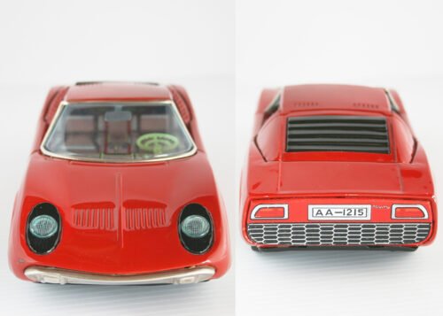 Asakusa Japan 60’s Lamborghini Miura P-400 Friction 10 inches (25.5 cm) original tin toy car - Image 6