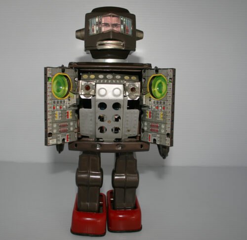 Horikawa 50’s 60’s Astronaut Robot Battery Operated 11.5 inches (29 cm) original tin toy Space Robot - Image 8