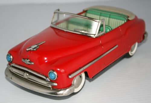 Masudaya Japan 50’s Oldsmobile Convertible Friction 9 inches (23 cm) original tin toy car - Image 6