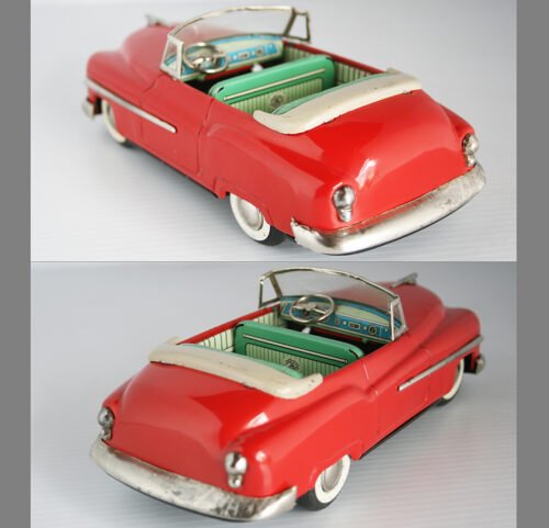 Masudaya Japan 50’s Oldsmobile Convertible Friction 9 inches (23 cm) original tin toy car - Image 5