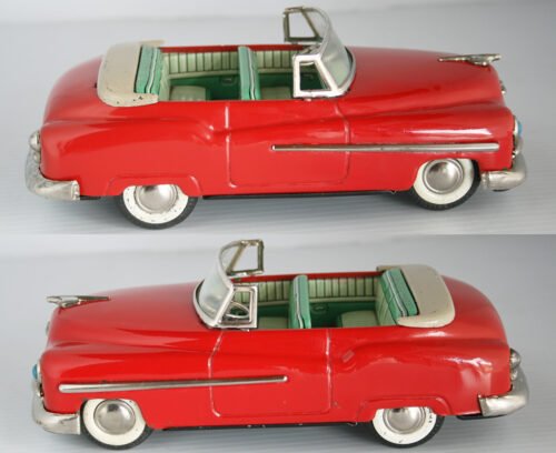 Masudaya Japan 50’s Oldsmobile Convertible Friction 9 inches (23 cm) original tin toy car - Image 4