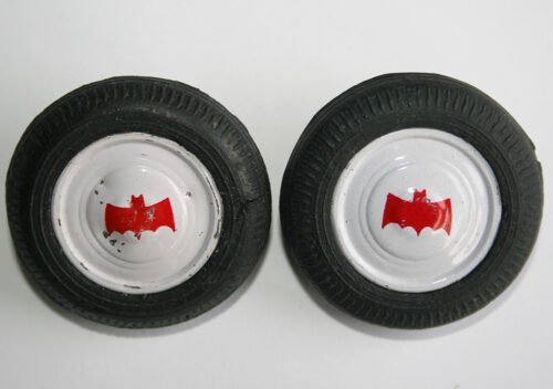 Front 2-Tire with Tin Hubcaps by Batmobile Taiwan 70's