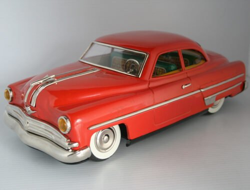 Masudaya Ichiko 50’s Pontiac Super Lincoln 1953 Friction 14 inches (36 cm) original tin toy car - Image 3