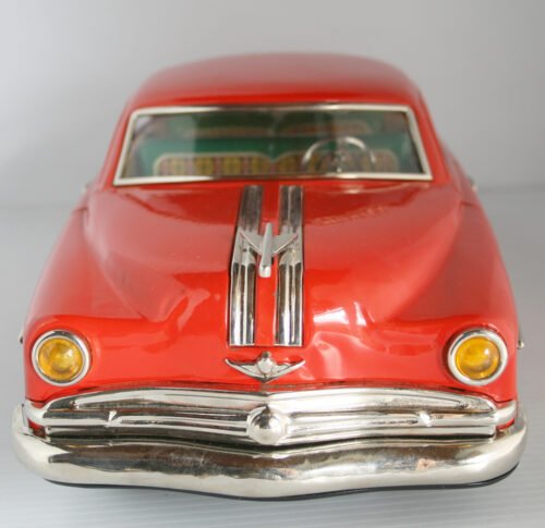 Masudaya Ichiko 50’s Pontiac Super Lincoln 1953 Friction 14 inches (36 cm) original tin toy car - Image 7