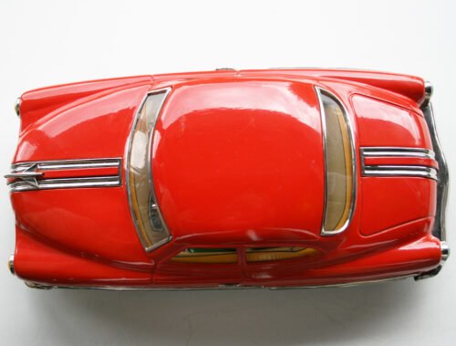 Masudaya Ichiko 50’s Pontiac Super Lincoln 1953 Friction 14 inches (36 cm) original tin toy car - Image 9