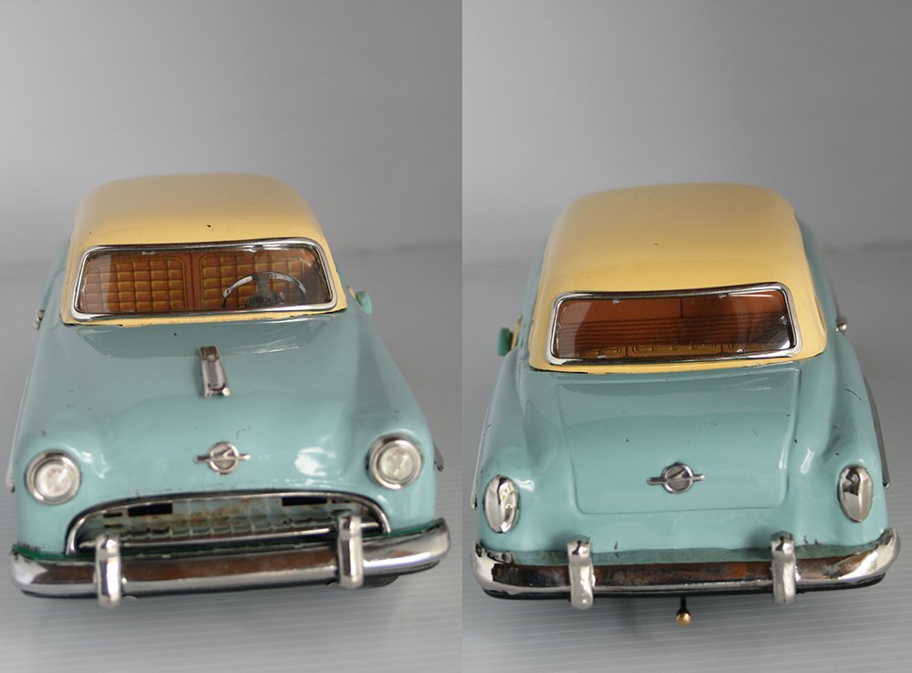 Yonezawa 50’s Opel Olympia Rekord 1956 Battery Operated 12 inches (30 cm)  original tin toy car