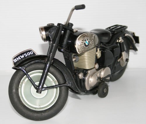 Bandai Meguro Japan 50’s BMW 500 Motorcycle Friction 12 inches (30.5 cm) original tin toy motorcycle - Image 3