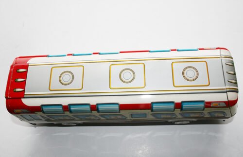 Nomura Shinkosha Japan 60’s Super Coach Bus 205 Scenicruiser Battery Operated 15.75 inches (40 cm) original tin toy bus - Image 8