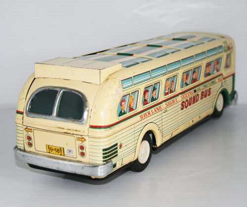 Masudaya MT 60’s Sound Bus Nº 800 Overland Sightseeing Battery Operated 14.25 inches (36 cm) original tin toy bus - Image 5