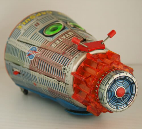 Horikawa S.H 60’s New Space Capsule Battery Operated 10 inches (25.5 cm) original tin toy space - Image 5