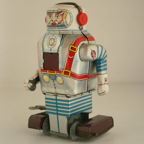 Noguchi N 60’s Space Man Robot Wind-Up 5.5 inches (14 cm) original tin toy robot - Image 3