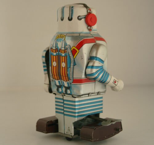 Noguchi N 60’s Space Man Robot Wind-Up 5.5 inches (14 cm) original tin toy robot - Image 4