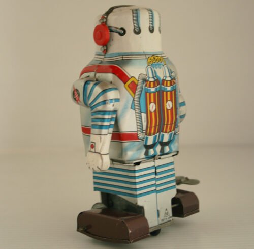 Noguchi N 60’s Space Man Robot Wind-Up 5.5 inches (14 cm) original tin toy robot - Image 5