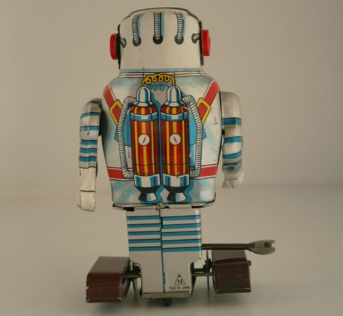 Noguchi N 60’s Space Man Robot Wind-Up 5.5 inches (14 cm) original tin toy robot - Image 6