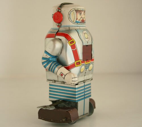 Noguchi N 60’s Space Man Robot Wind-Up 5.5 inches (14 cm) original tin toy robot - Image 9