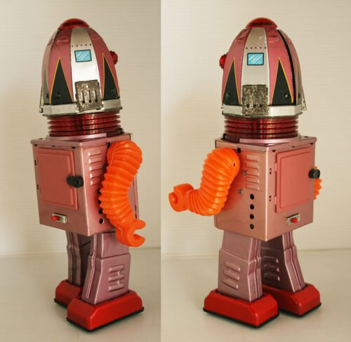 Nomura Japan 60’s X-70 Tulip Head Robot Battery Operated 12.25 inches (31 cm) original tin toy space robot - Image 6