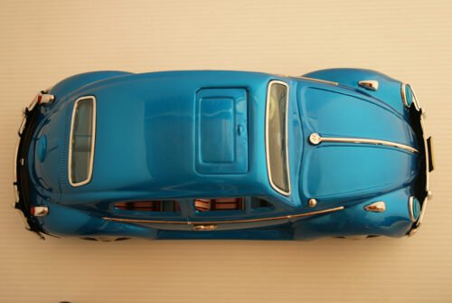 Bandai Japan 60’s Big Volkswagen Beetle Friction 15 inches (38 cm) original tin toy car - Image 8