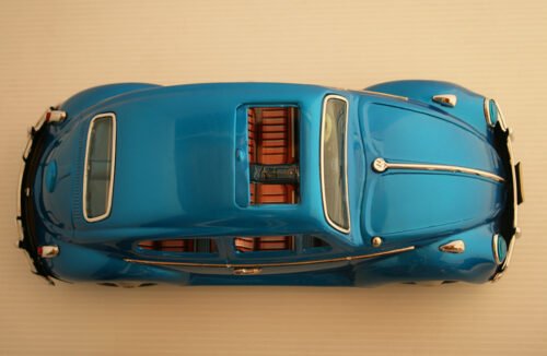 Bandai Japan 60’s Big Volkswagen Beetle Friction 15 inches (38 cm) original tin toy car - Image 9