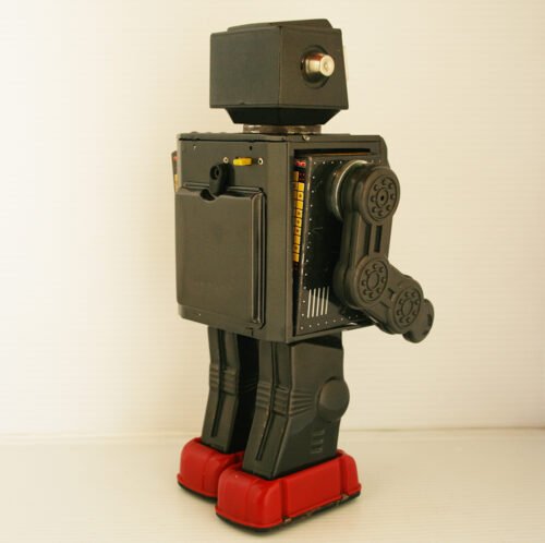 Horikawa S.H Japan 60’s Mr. Hustler Robot Battery Operated 11.5 inches (29 cm) original tin toy Robot - Image 5