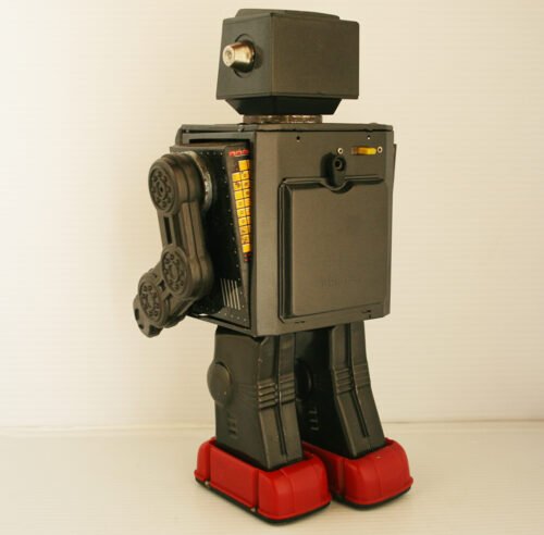 Horikawa S.H Japan 60’s Mr. Hustler Robot Battery Operated 11.5 inches (29 cm) original tin toy Robot - Image 6