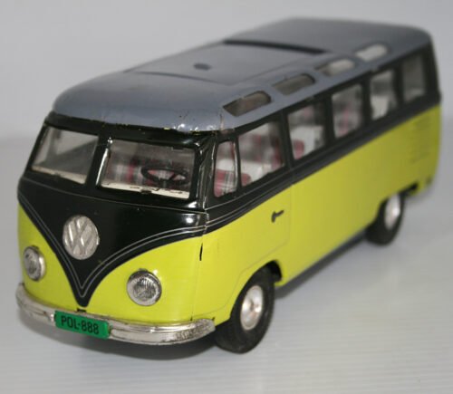 TippCo. Lemy Poliumex México 60’s 70's Green Volkswagen Transporter Micro-Bus in Nº 321 Box friction 9.5 Inches (24cm) original tin toy car - Image 3