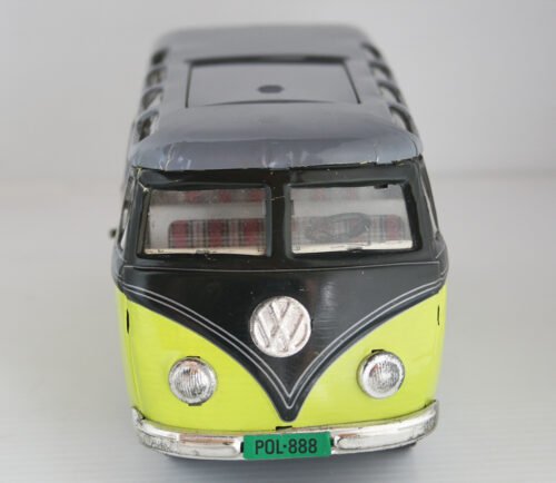 TippCo. Lemy Poliumex México 60’s 70's Green Volkswagen Transporter Micro-Bus in Nº 321 Box friction 9.5 Inches (24cm) original tin toy car - Image 9