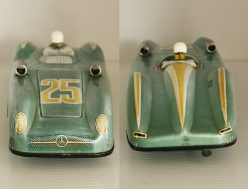 Nomura T.N Japan 50’s Mercedes Benz W-196R Racer Nº25 Battery Operated 11 inches (28 cm) original tin toy car - Image 6