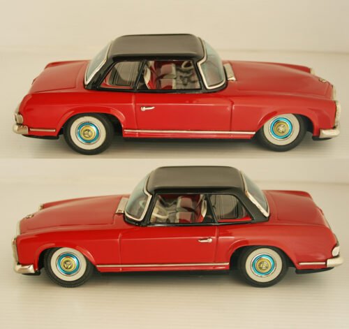 Alps Japan 60’s Mercedes Benz 230 SL Battery Operated 10 inches (25 cm) original tin toy car - Image 7