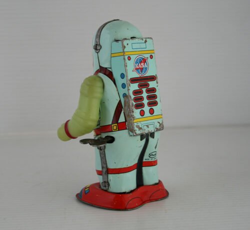 Shudo Japan 60’s Nasa Apollo Astronaut Wind Up 5.25 inches (13.5 cm) original tin toy space robot - Image 4