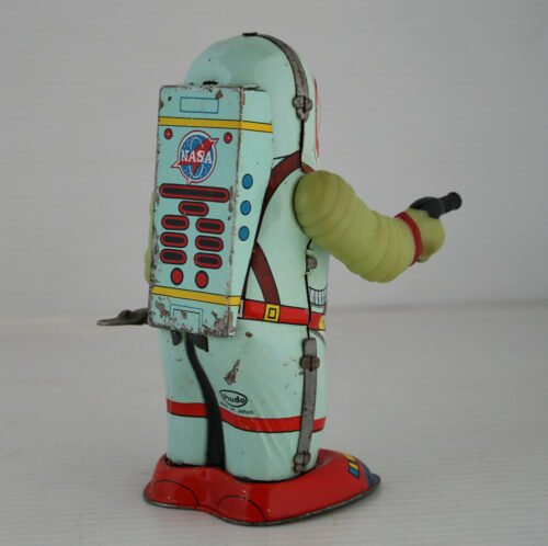 Shudo Japan 60’s Nasa Apollo Astronaut Wind Up 5.25 inches (13.5 cm) original tin toy space robot - Image 5