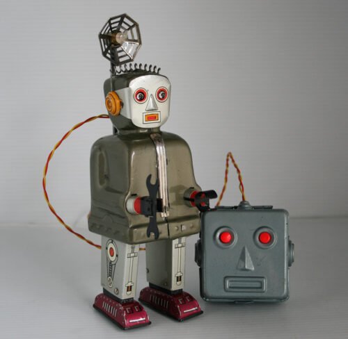 Nomura Japan 50’s Radar Robot R/C Battery Operated 9.25 inches (23.5 cm) original tin toy space robot - Image 3