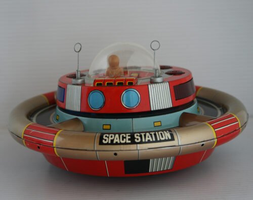 Nomura Japan 60’s Space Commander Station Battery Operated 9.25 inches (23.5 cm) original tin toy space - Image 4