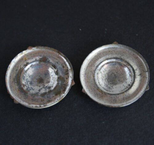 Asahi ATC Japan 60’s Cunningham 1960, Two Tin Hubcaps, original tin toy parts - Image 3